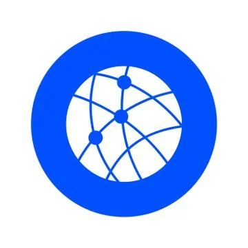 Globe social network vector icon. Stock Illustration