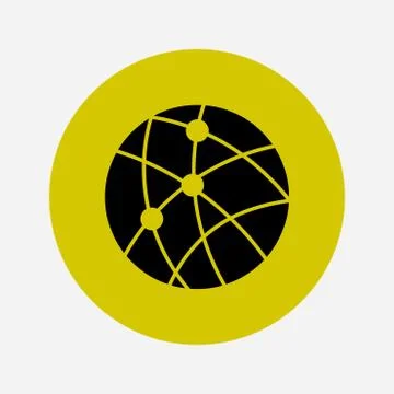 Globe social network vector icon. イラスト素材