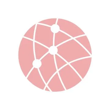 Globe social network vector icon. Stock Illustration