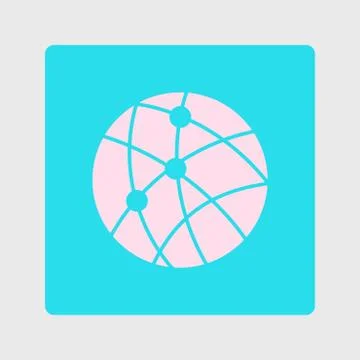 Globe social network vector icon. 스톡 일러스트