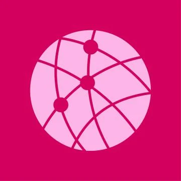 Globe social network vector icon. 스톡 일러스트