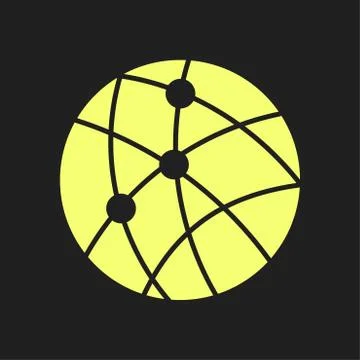 Globe social network vector icon. 스톡 일러스트