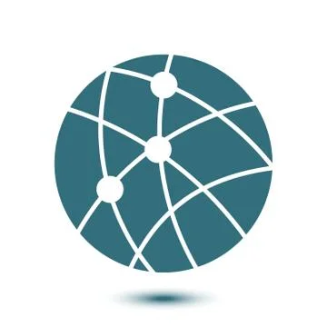 Globe social network vector icon. イラスト素材