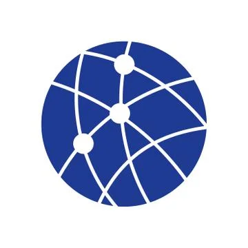 Globe social network vector icon. Stock Illustration