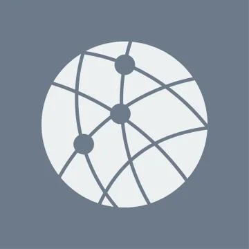 Globe social network vector icon. 스톡 일러스트
