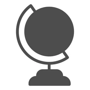 Globe solid icon, Back to school concept, planet Earth sign on white background イラスト素材