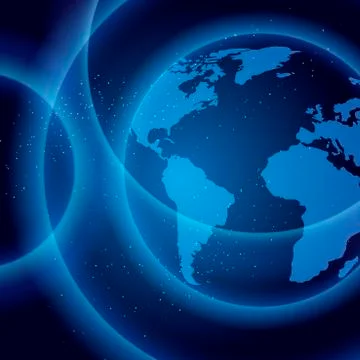 Globe in space background Stock Illustration