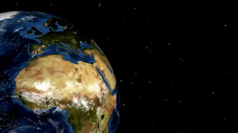 Globe Space Loop | Realistic 3D Space Animation Stock Footage