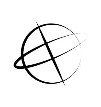 Globe sphere icon on white Illustrazione stock