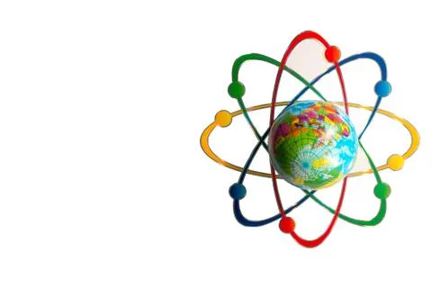 Globe sphere orb model effigy isolated on white background Stock Photos