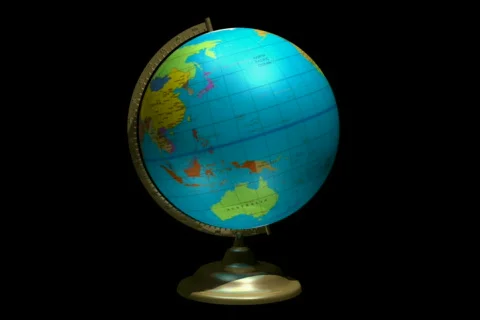 Globe spinning with alpha channel Loopable NTSC Stockbeeldmateriaal 283854