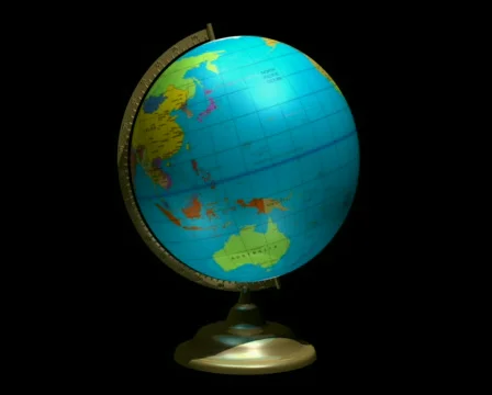 Globe spinning with alpha channel Loopable PAL Stockbeeldmateriaal 283855