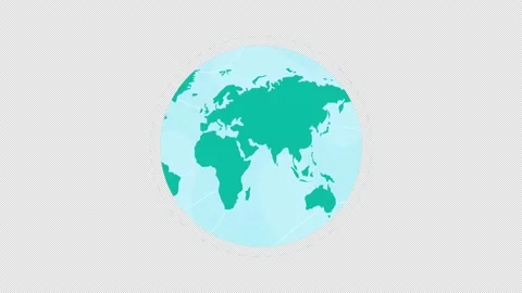 Globe spinning animation with ALPHA channel. abstract planet Earth's orbit Vídeos de archivo 163914889