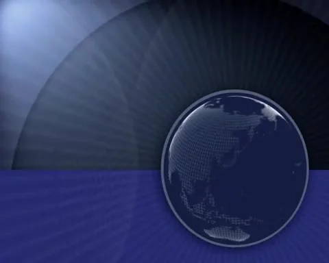 Globe spinning with blue black rays emitting Stock Footage 255723852