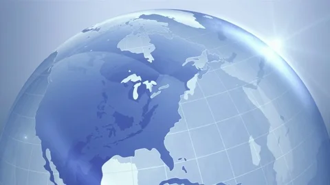 Globe spinning close-up Stock Footage 70185325