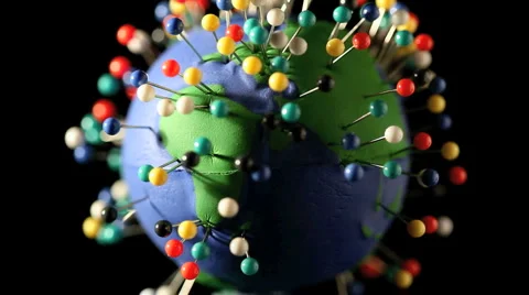 Globe Spinning Stock Footage 1099696