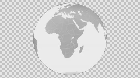 Globe spinning isolated on alpha channel, seamless loop Stock Footage 61201884