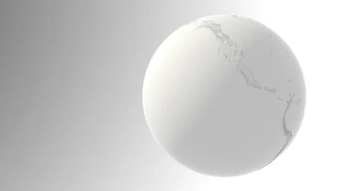 The globe is spinning on a light background performance in a light gray style Stock-Footage 155379174