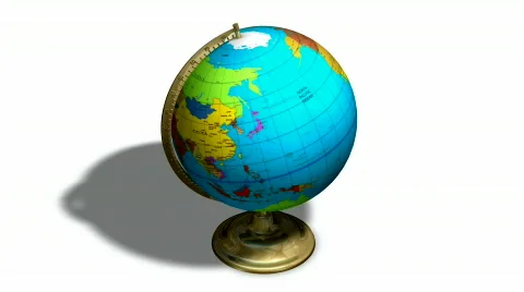 Globe spinning with shadow Loopable HD1080 Video stock 283858