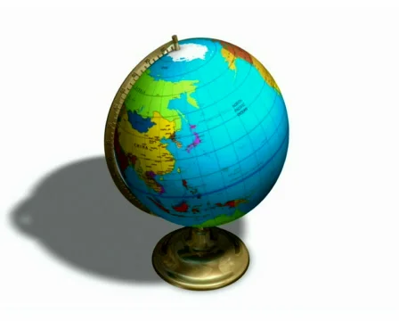 Globe spinning with shadow Loopable PAL Video stock 283861