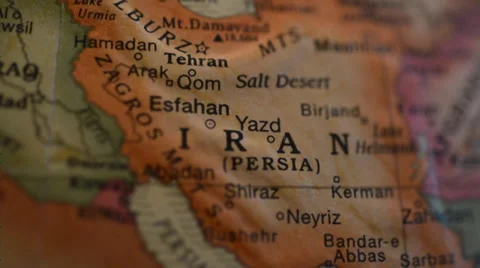 Globe spins to Iran Stock Footage 27783159