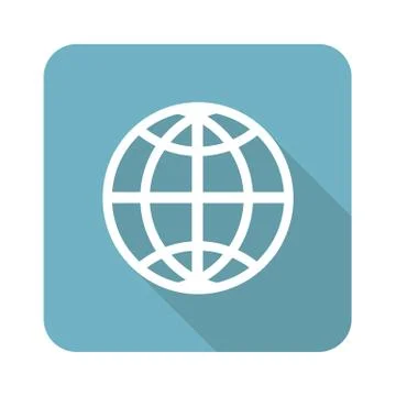 Globe square icon Stock-Illustration