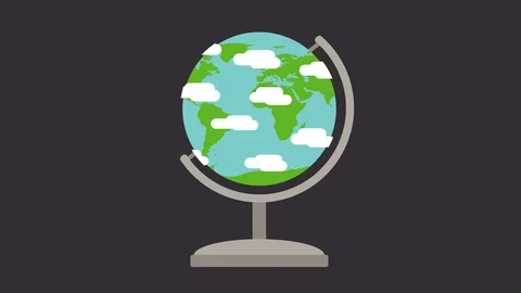 Globe on Stand with Clouds Vidéo 88144578