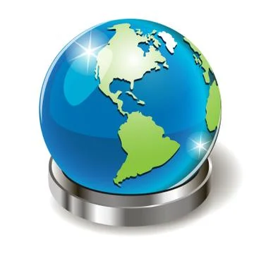 Globe on stand Stock Illustration