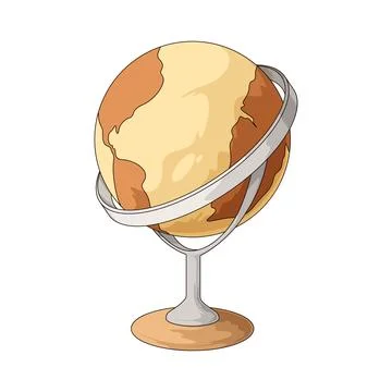 Globe on a stand illustration Stock Illustration