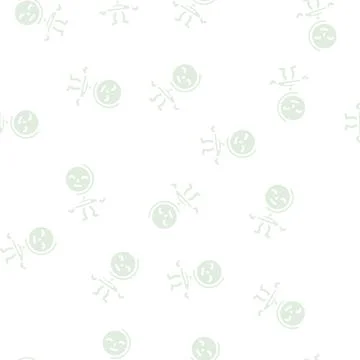 Globe stationery character glyph vector seamless pattern Stock Illustration
