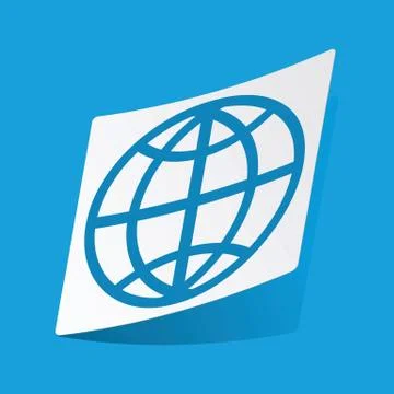 Globe sticker Stockillustratie