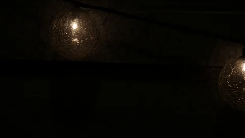 Globe String Lights - Tracking Shot Stock Footage 101440910