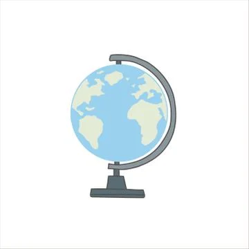 Globe. A symbol of the globe. Color Vector Illustration by hand. Stock Illustration