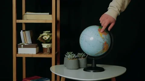 Globe on the table Stock Footage 230444639