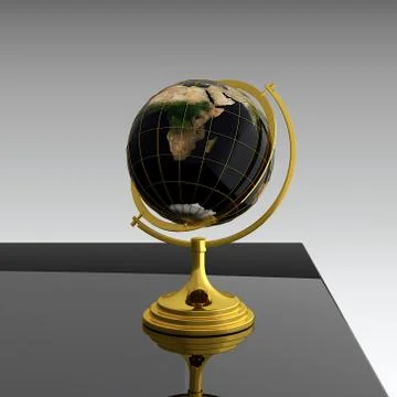 Globe on table Stock Illustration