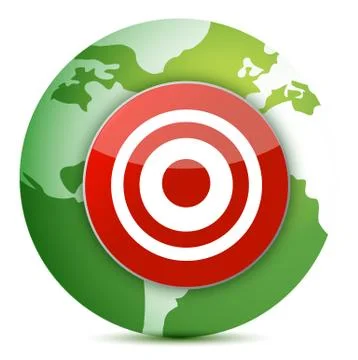 Globe target Stock Illustration