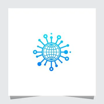 Globe tech Logo inspirations template Stock-Illustration