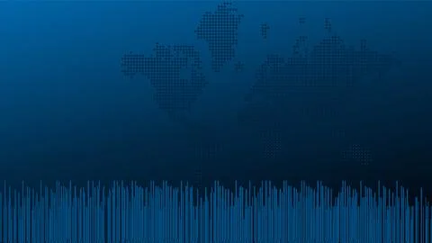 Globe, technology, dots, background, world map, globe Stock Illustration