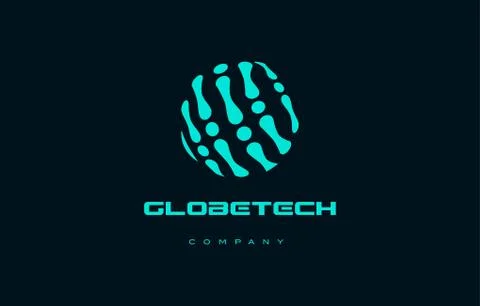 Globe technology sphere  corporate logo icon design Stock Illustration