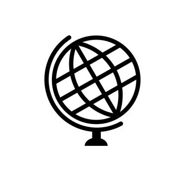 Globe thin icon vector illustration symbol Isolated template. 스톡 일러스트