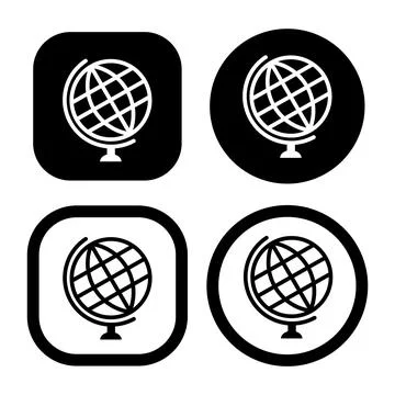 Globe thin icon vector illustration symbol Isolated template. 스톡 일러스트