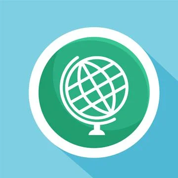 Globe thin icon vector illustration symbol Isolated template. 스톡 일러스트