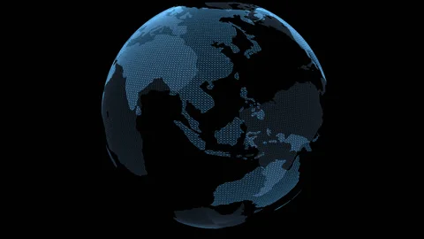 GLOBE TRAINGLES LOOP ALPHA Stock Footage 100645517