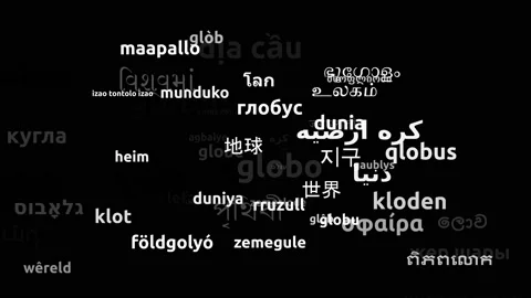 Globe Translated in 64 Worldwide Languages Endless Looping 3d Zooming Wordclo Stock-Footage 145200219