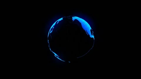 Globe transparent without shine Stock Footage 88278864