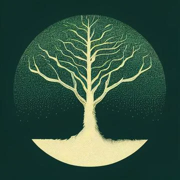 Globe tree vector logo design template Stock Illustration