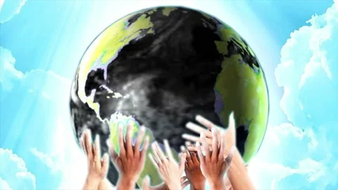 The globe turns in your hands 스톡 동영상 166825079