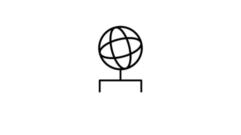 A globe with two servers positioned on top, symbolizing global connec.. Stock Footage 333461954