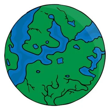 Globe. Vector of a globe. Earth. Planet Earth. Hand drawn globe. Stock Illustration