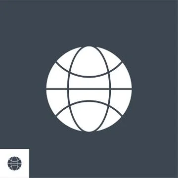 Globe Vector Glyph Icon Stock Illustration